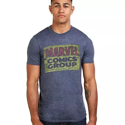 Official Marvel Mens Group Logo Mens T-shirt Grey Sizes S - XXL • £10.49