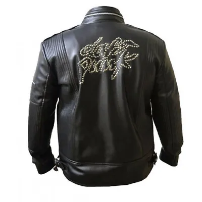 Daft Punk Get Lucky Electroma Biker Genuine Leather Black Motorcycle Jacket • $35.01