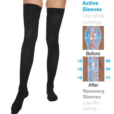 Anti Embolism Compression Stockings Thigh High Unisex Ted Hose Socks 30-40 MmHg • $23.80