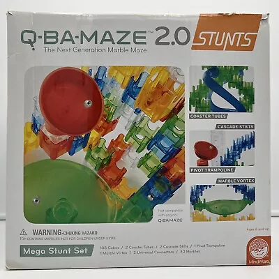 Q-BA-MAZE 2.0 Mega Stunt Set Amazing Marble Maze Cubes Tubes 146-Piece Set NEW! • $52.50