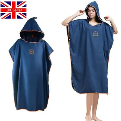 £20.27 • Buy Unisex Adult Beach Robe Poncho Changing Towel Men Women Blue Surf Swim Bathrobe
