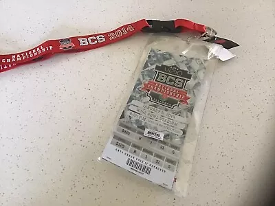 BCS 2014 NATIONAL CHAMPIONSHIP LANYARD & TICKET HOLDER Auburn/Florida  Rose Bowl • $9.99