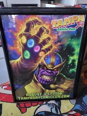 TAMPA BAY COMIC CON 2018 THANOS AND HIS GAUNTLET  18 X24  - Jusko- Poster ONLY! • $15