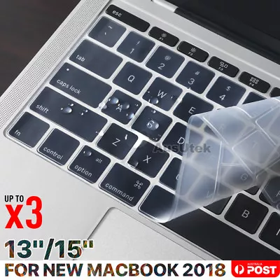 Clear Keyboard Cover Protector For Apple Macbook Pro 13.3  15.4  Touchbar 2018 • $4.45