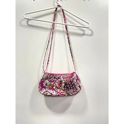 Vera Bradley NWOT Frannie Crossbody Bag Very Berry Paisley Print Pink Y2K Zip  • $16.99