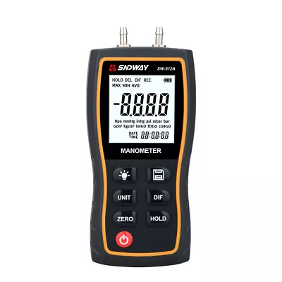 $75.53 • Buy Digital Differential Manometer Air Pressure Gauge Negative Vacuum Press Gauge