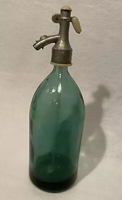 Vintage Aqua Blue Seltzer Bottle Soda Water Siphon Apa Gazoasa Stas 3249-65 LPPS • $35