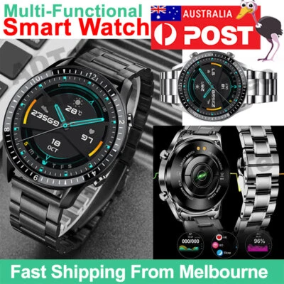 $48.89 • Buy Men Waterproof Smart Watch Heart Rate Monitor Fitness Tracker For Android IPhone