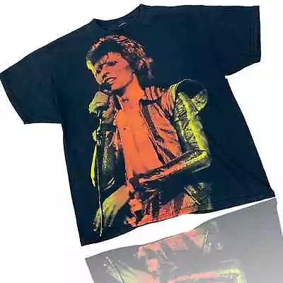 Vintage David Bowie Graphic Tee T Shirt Ziggy Stardust Space Oddity Large XL • $39.20