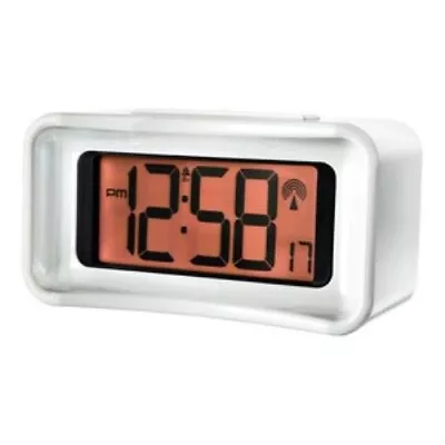 Acctim Tenma Radio Controlled Jumbo LCD Alarm Clock In White • £9