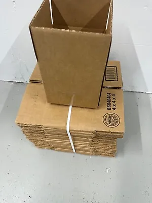 FREE SHIPPING  Uline 4 X 4 X 4 Cardboard Boxes Bundle Of 25 • $15