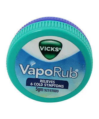 3x Vicks Vaporub Ointment Vaporizing Blocked Nose Cough Nasal Headache Relief 5g • $7.25