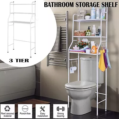 3 Tier Over Toilet Shelf Bathroom Rack Laundry Washing Machine Storage Shelves • $30.99