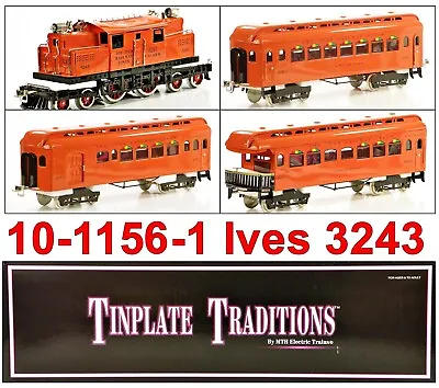 MTH 10-1156-1 Ives 3243R Set W/3 Passenger Cars Orange Proto-2.0  C8 (Dented) • $1150