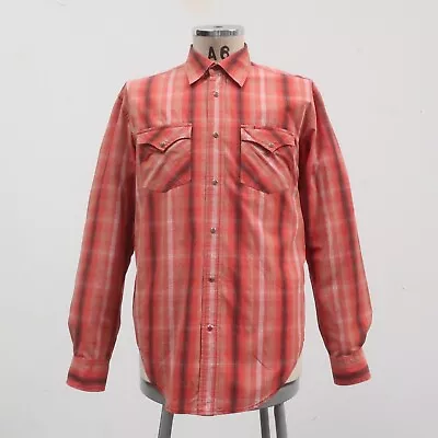 Levis Longhorn Pearl Snap Western Denim Shirt Size S LVC • $55.99