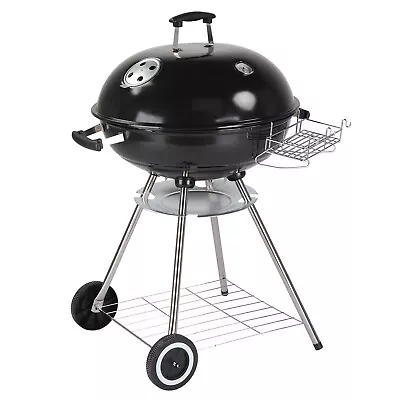 28  Portable Charcoal Grill Round Barbecue Kettle Grill Bowl Wheels Professional • $65.79