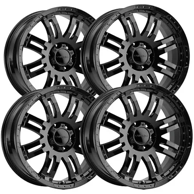 (Set Of 4) Vision 375 Warrior 16x8 5x135 +0mm Gloss Black Wheels Rims 16  Inch • $563.96