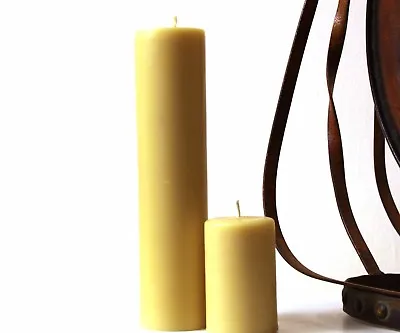 Handmade 100% Pure Beeswax Pillar Candles 100% Cotton Wick • $12.99