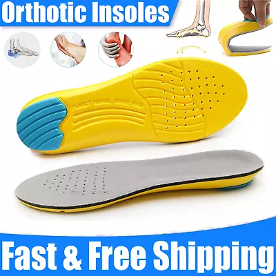 Memory Foam Unisex Orthopedic Shoe Pads Trainer Foot Feet Comfort Heel Insoles • £3.48