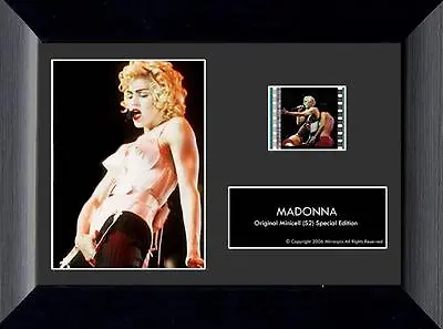 MADONNA 1980's Queen Of Pop Music FRAMED FILM CELL And CONCERT PHOTO 5  X 7  New • $32.95