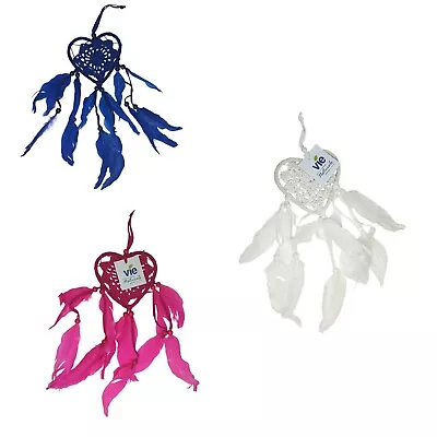 Vie Naturals Handmade Heart Shape Dream Catcher Approx 9 Cm For Home & Car Decor • £5.95