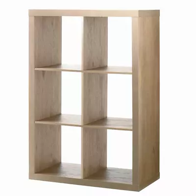 Vinyl Record Storage Bin 6 Crate Album Rack Stand Cube Shelf Wood Look Furniture • $75.70