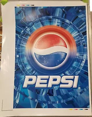 Pepsi Mechanical Logo Preproduction Advertising Art Work Ball Crystal Background • $33.64