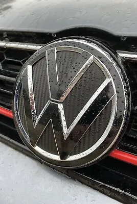 $10.95 • Buy VW Jetta GLI MK6.5 Facelift 3M Carbon Fiber Hood Emblem Decal Insert Underlay