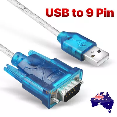 USB To 9 Pin RS232 Cable COM Port Serial Adapter Converter 2.0 WINDOWS 11/10/7 • $7.45