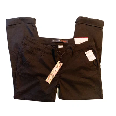 $12.99 • Buy NWT Freestyle Revolution Cotton Black Chino Trouser Pants Juniors SZ 9 Cropped