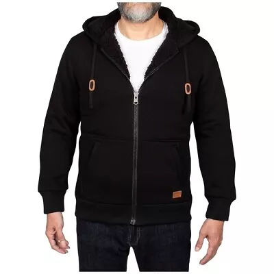 Buffalo David Bitton Men's Sherpa Lined Zip-Up Hoodie Black • $39.99