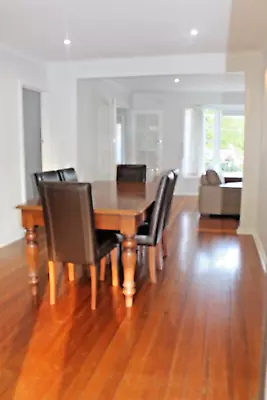 $20 • Buy Hardwood Dining Table 2-drawer And 8 High-back Chairs