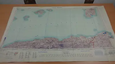 WW2 RAF Map Of  ALGER - BIZERTE  (NORTH AFRICAN COAST) + SARDINIA MALLORCA Etc • £44.99