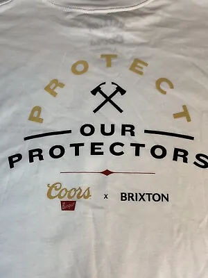 NWT Brixton Men's Coors Protect Protector II Tee Shirt Short Sleeve White • $12