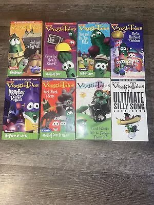 Veggie Tales  VHS Lot Set 8 XMAS Silly Songs Motivational Christian Religious • $12.95