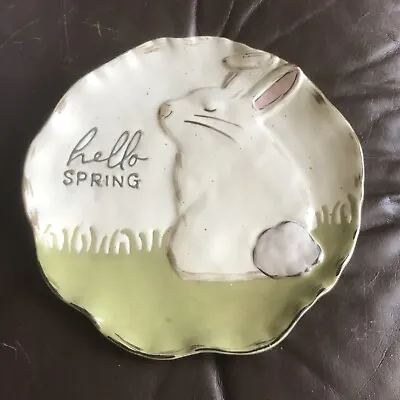 Mud Pie Hello Spring Bunny Plate • $15
