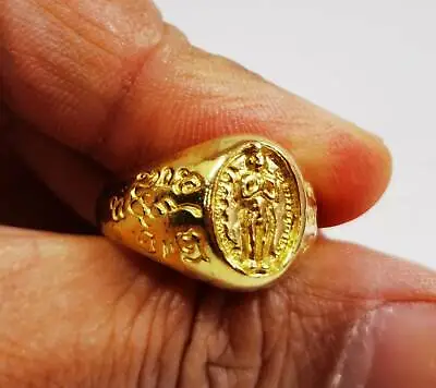 $19.72 • Buy I AI Kai Ring Kuman Thong Wat JD Yant Talisman Lucky Thai Rich Amulet Can Resize