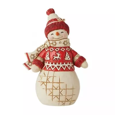 $28.71 • Buy Jim Shore NORDIC NOEL SNOWMAN IN SWEATER FIGURINE-SNOWY SMILES 6010835 NEW 2022