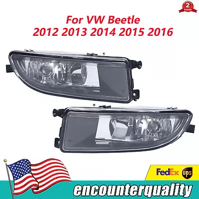 Pair For VW Beetle 2012 2013-2016 Front Bumper Halogen Fog Light Lamp Clear Lens • $68.40