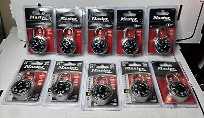 MASTER LOCK Preset Combination Padlock 1-7/8   1500D. Lot Of 10. BRAND NEW • $44