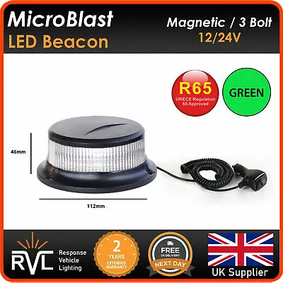 £33 • Buy GREEN LED BEACON DOCTOR Medic Flashing Warning Strobe Light Bar 12/24v