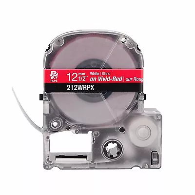 K-Sun 212WR White On Red PX Tape 1/2  KSun Epson 212WRPX • $17.94