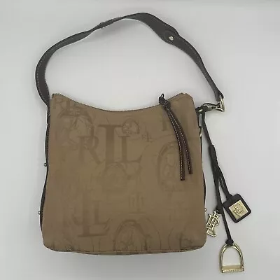 Vintage Ralph Lauren Equestrian Saddle Purse Shoulder Bag Horse Logo • $69.95