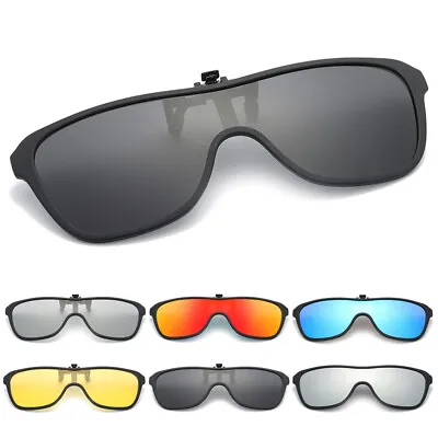 Polarized One Piece Clip On Sunglasses Over Prescription Glasses UV Protection • $9.75