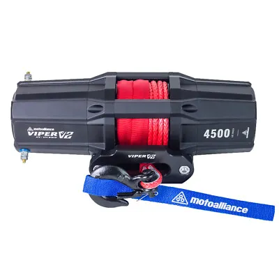 $303.99 • Buy VIPER V2 4500lb ATV/UTV Winch Kit W/ 40 Feet RED AmSteel-BLUE Synthetic Rope