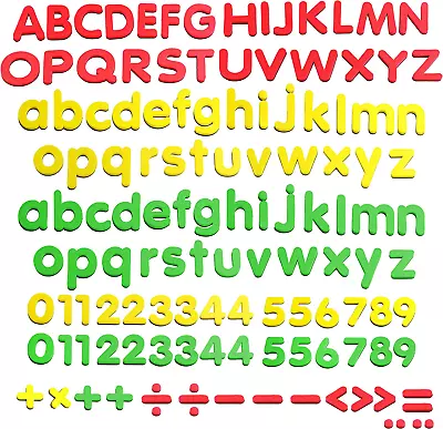 123 Pcs Magnetic Form Letters And Numbers With Uppercase And Lowercase Plus Symb • $15.14