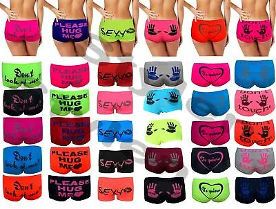 £3.99 • Buy Women Rear Slogan Underwear Shorts Sexy Knickers Ladies Rude Boxers Hot Pants