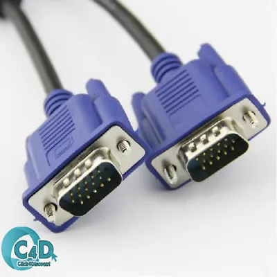 £6.75 • Buy 10 Meter VGA / SVGA 15 Pin PC Computer Monitor LCD Extension Cable Male To Male