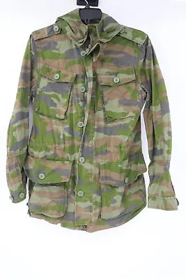 J. Crew Women's Small Boyfriend Fatigue Camo Hooded Camouflage Jacket Army Hood • $27.97