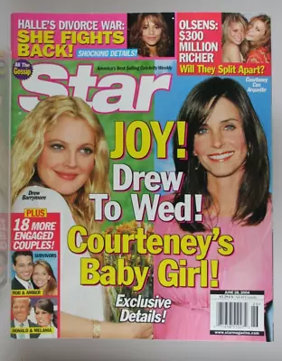 STAR Magazine Drew Barrymore Courtney Cox Olsen Twins Halle Berry June 2004 • £7.94